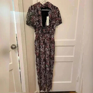 Minkpink Black Floral Flirty Jumpsuit NEW WITH TAGS